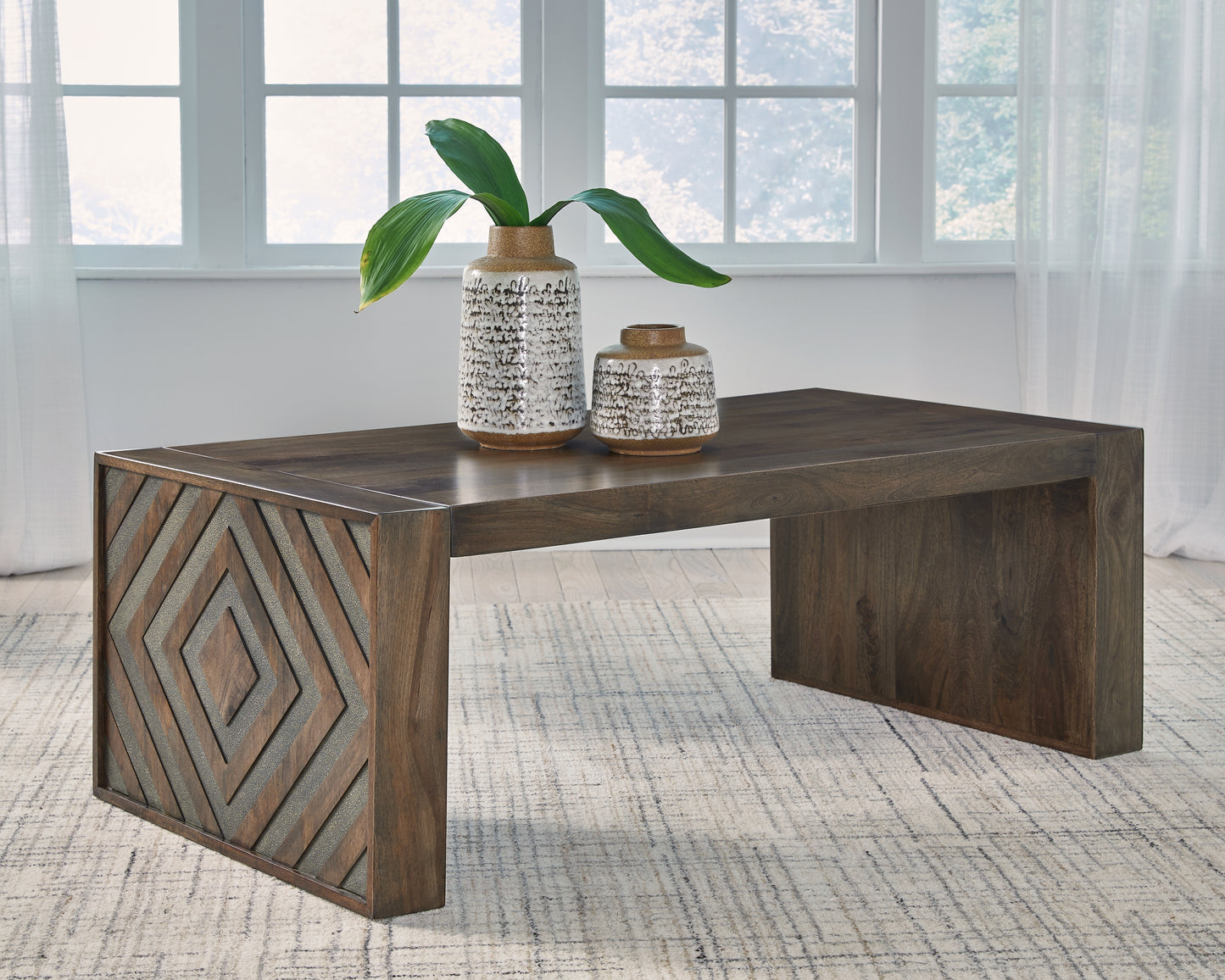 Cape Furniture Outlet - Ashley Furniture - Dreggan Coffee Table - Rectangular Cocktail Table / Brown - T567-1