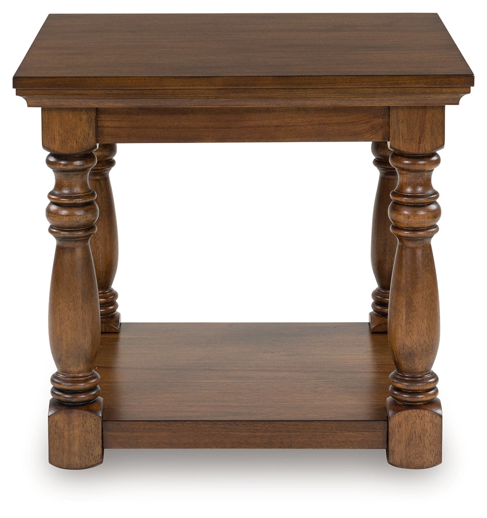 Cape Furniture Outlet - Ashley Furniture - Sturlayne End Table - Rectangular End Table / Brown - T609-3