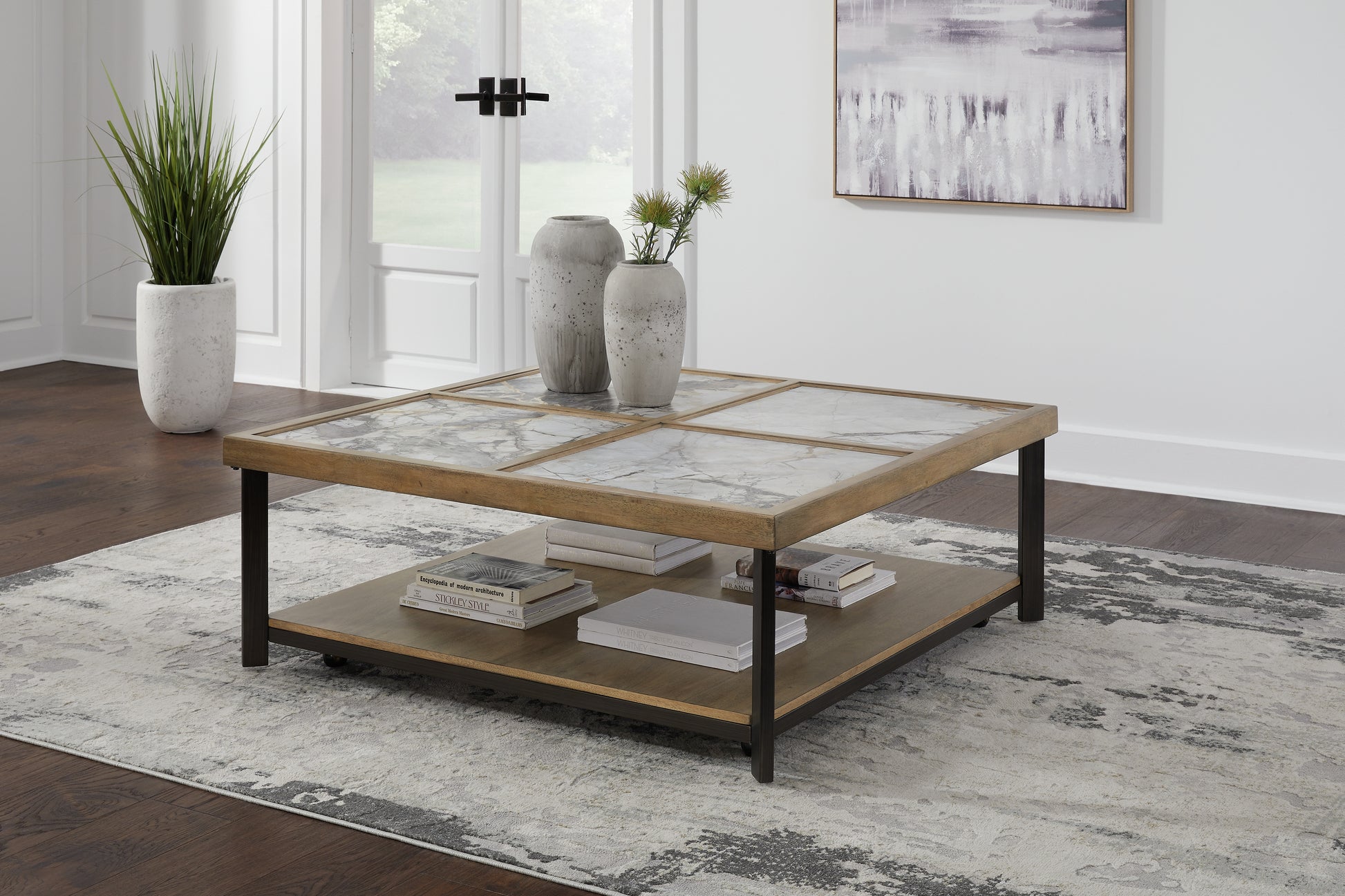Cape Furniture Outlet - Ashley Furniture - Montia Coffee Table - Square Cocktail Table / Multi - T632-8