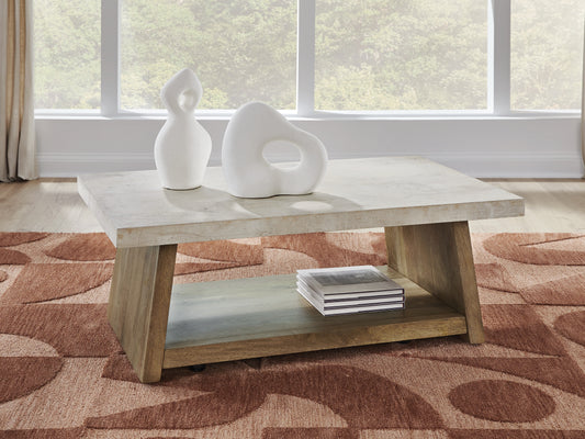 Cape Furniture Outlet - Ashley Furniture - Brendalhouse Coffee Table - Rectangular Cocktail Table / Light Brown - T642-1