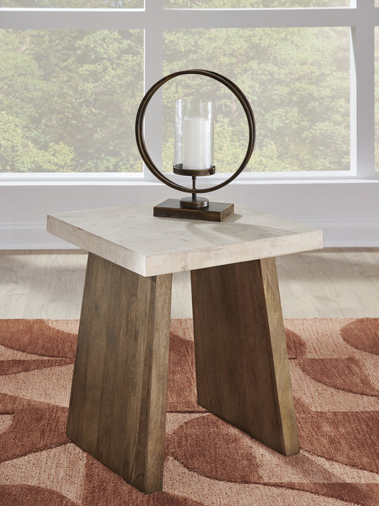 Cape Furniture Outlet - Ashley Furniture - Brendalhouse End Table - Square End Table / Light Brown - T642-2