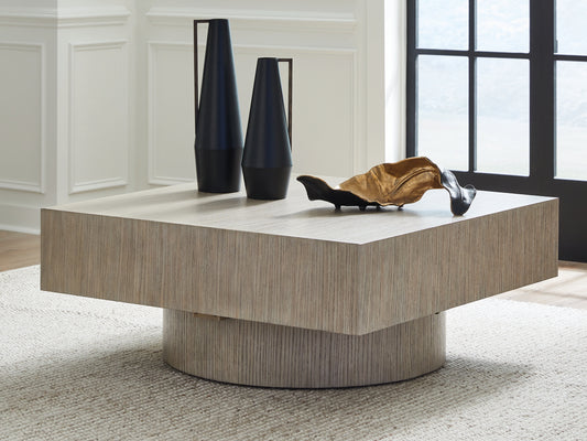 Cape Furniture Outlet - Ashley Furniture - Jorielyn Coffee Table - Square Cocktail Table / Light Grayish Brown - T712-8