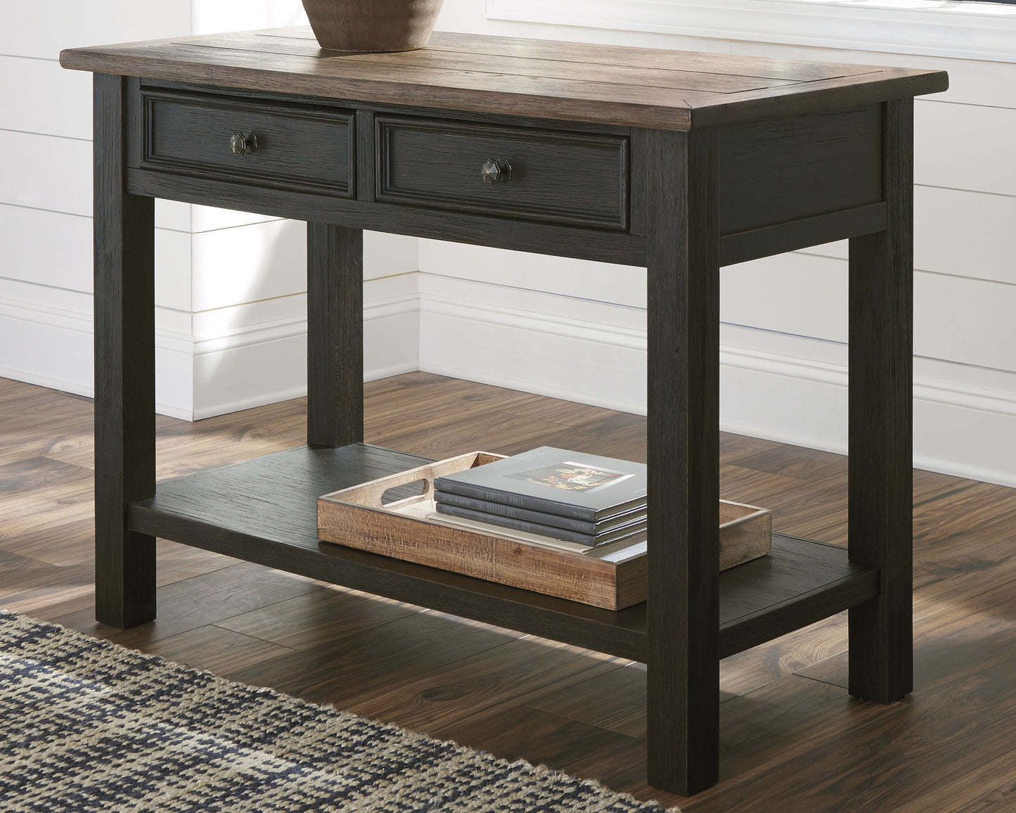 Cape Furniture Outlet - Ashley Furniture - Tyler Creek Sofa/Console Table - Sofa Table / Grayish Brown/Black - T736-4