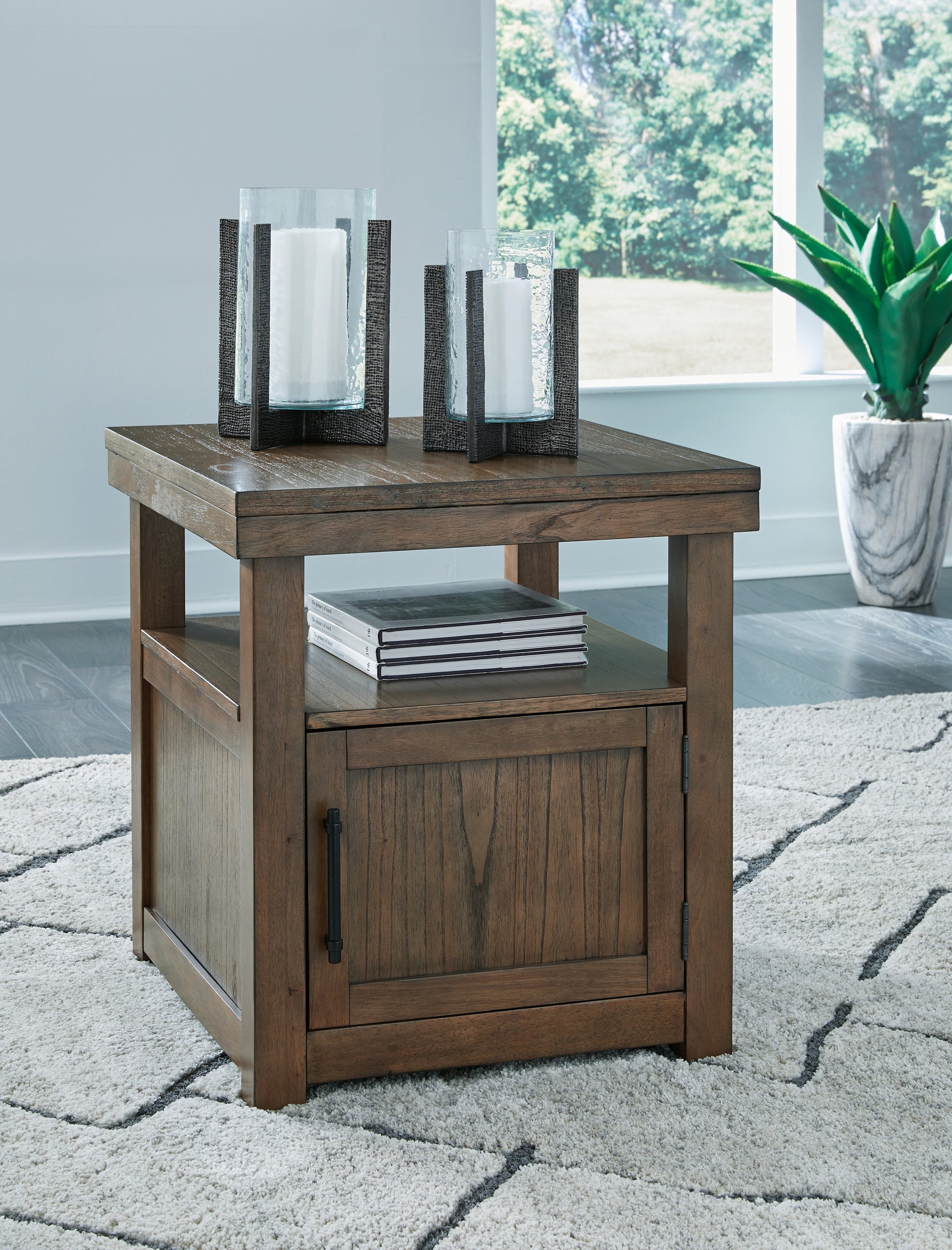 Cape Furniture Outlet - Ashley Furniture - Boardernest End Table - Rectangular End Table / Brown - T738-3