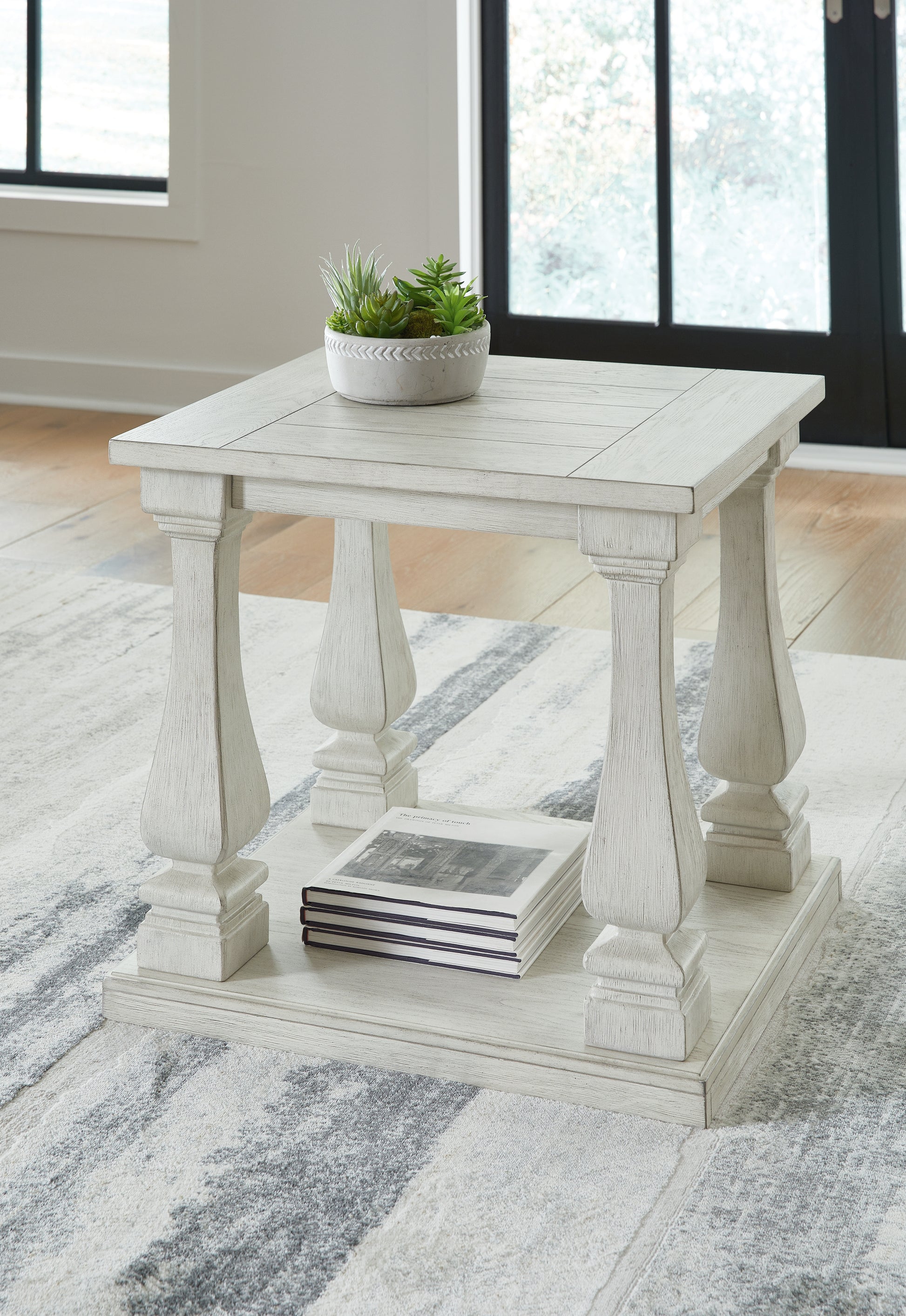 Cape Furniture Outlet - Ashley Furniture - Arlendyne End Table - Rectangular End Table / Antique White - T747-3