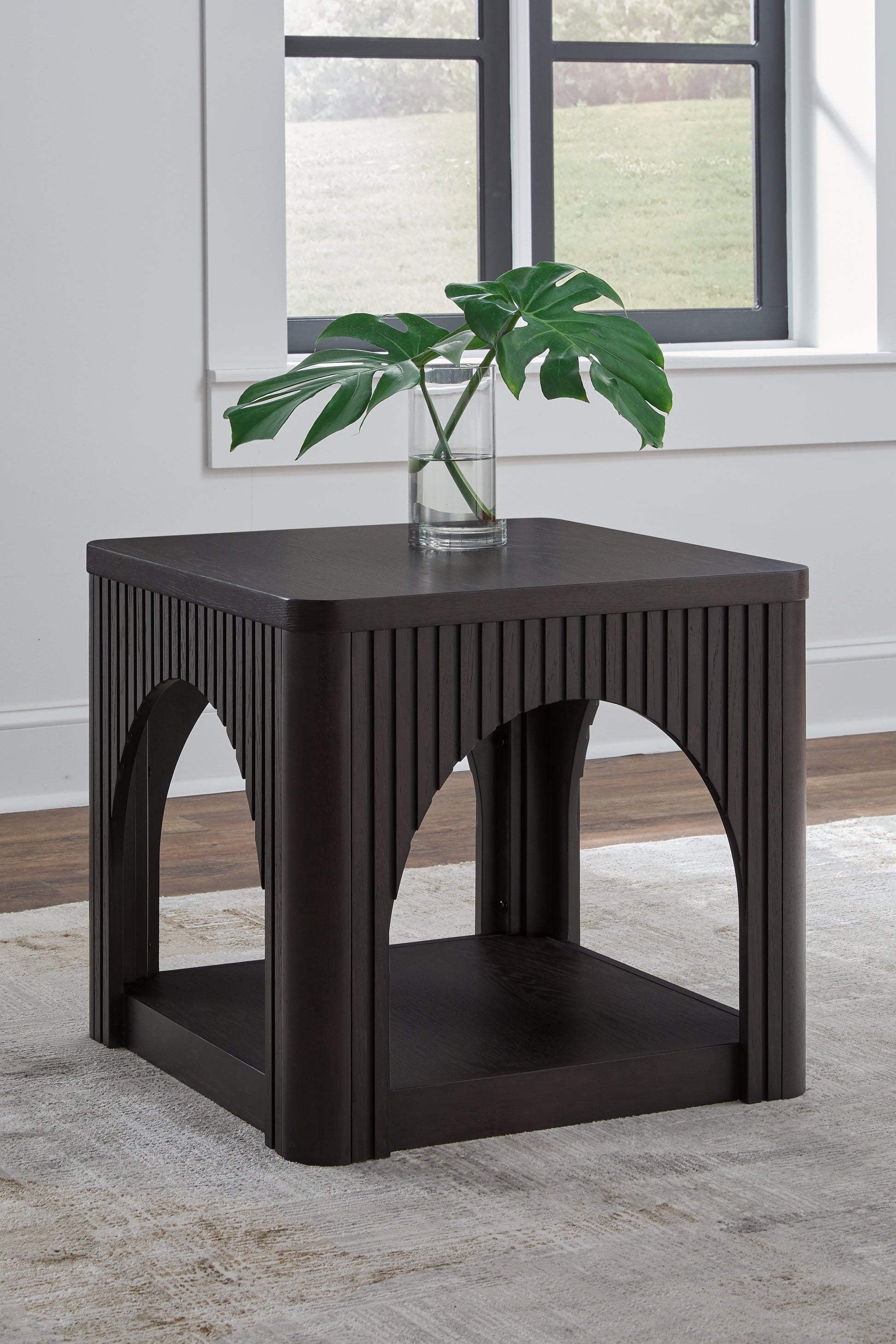 Cape Furniture Outlet - Ashley Furniture - Yellink End Table - Square End Table / Black - T760-2
