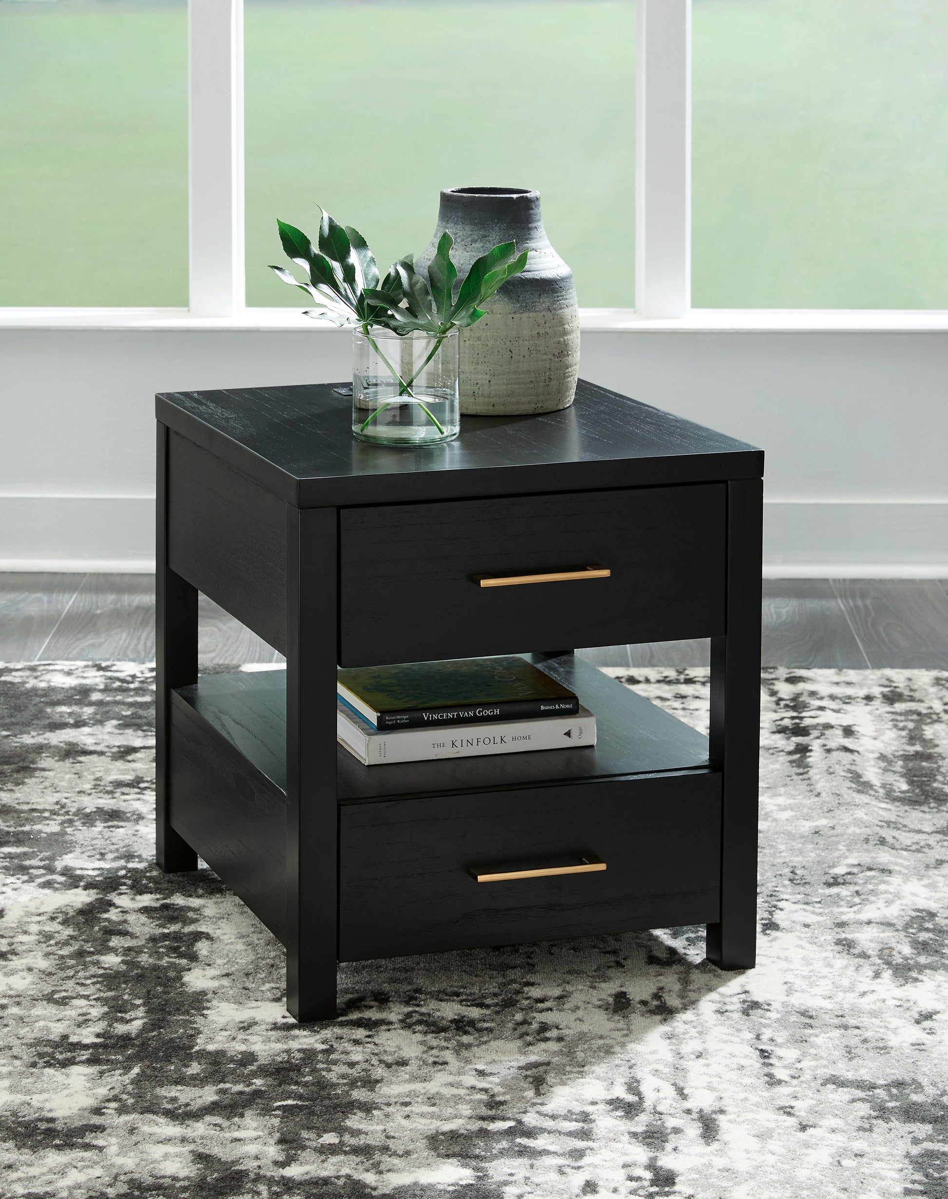 Cape Furniture Outlet - Ashley Furniture - Winbardi End Table - Rectangular End Table / Black - T786-3