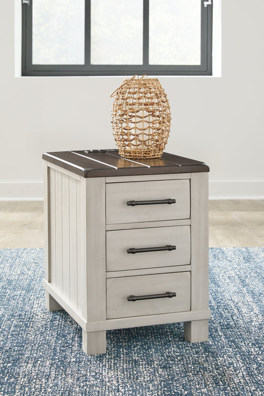 Cape Furniture Outlet - Ashley Furniture - Darborn Chairside End Table - Chair Side End Table / Gray/Brown - T796-7