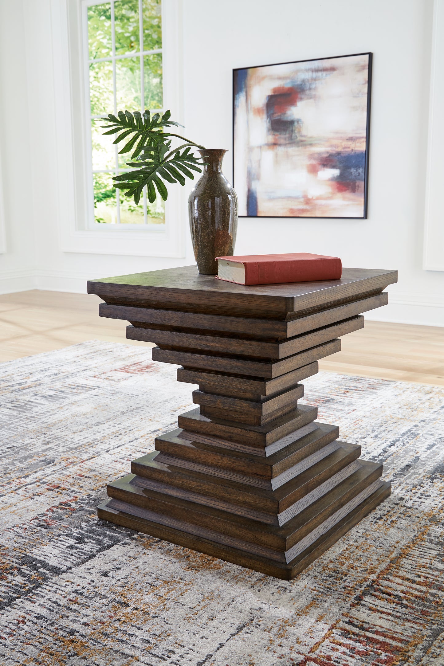 Cape Furniture Outlet - Ashley Furniture - Hannodream End Table - Square End Table / Warm Brown - T821-2