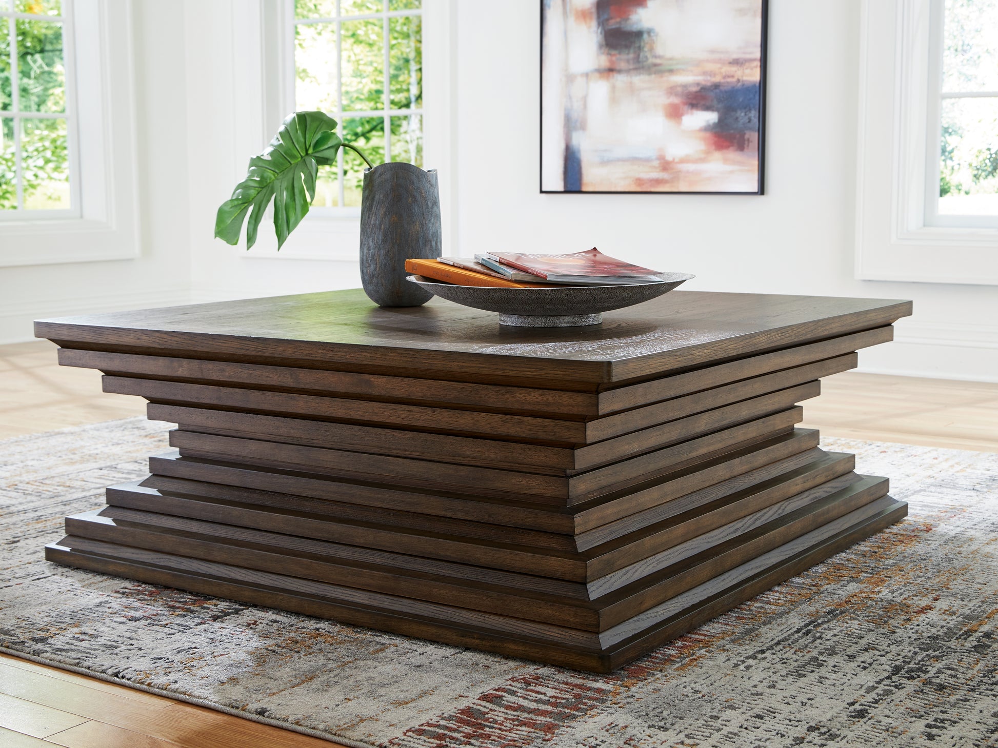 Cape Furniture Outlet - Ashley Furniture - Hannodream Coffee Table - Square Cocktail Table / Warm Brown - T821-8