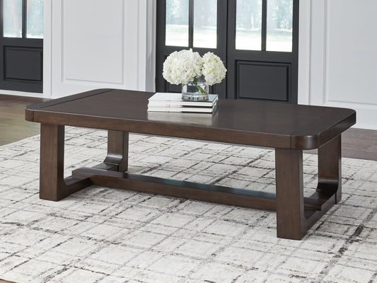 Cape Furniture Outlet - Ashley Furniture - Breckington Coffee Table - Rectangular Cocktail Table / Dark Brown - T856-1