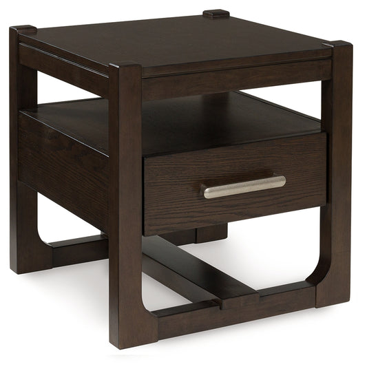 Cape Furniture Outlet - Ashley Furniture - Breckington End Table - Rectangular End Table / Dark Brown - T656-3