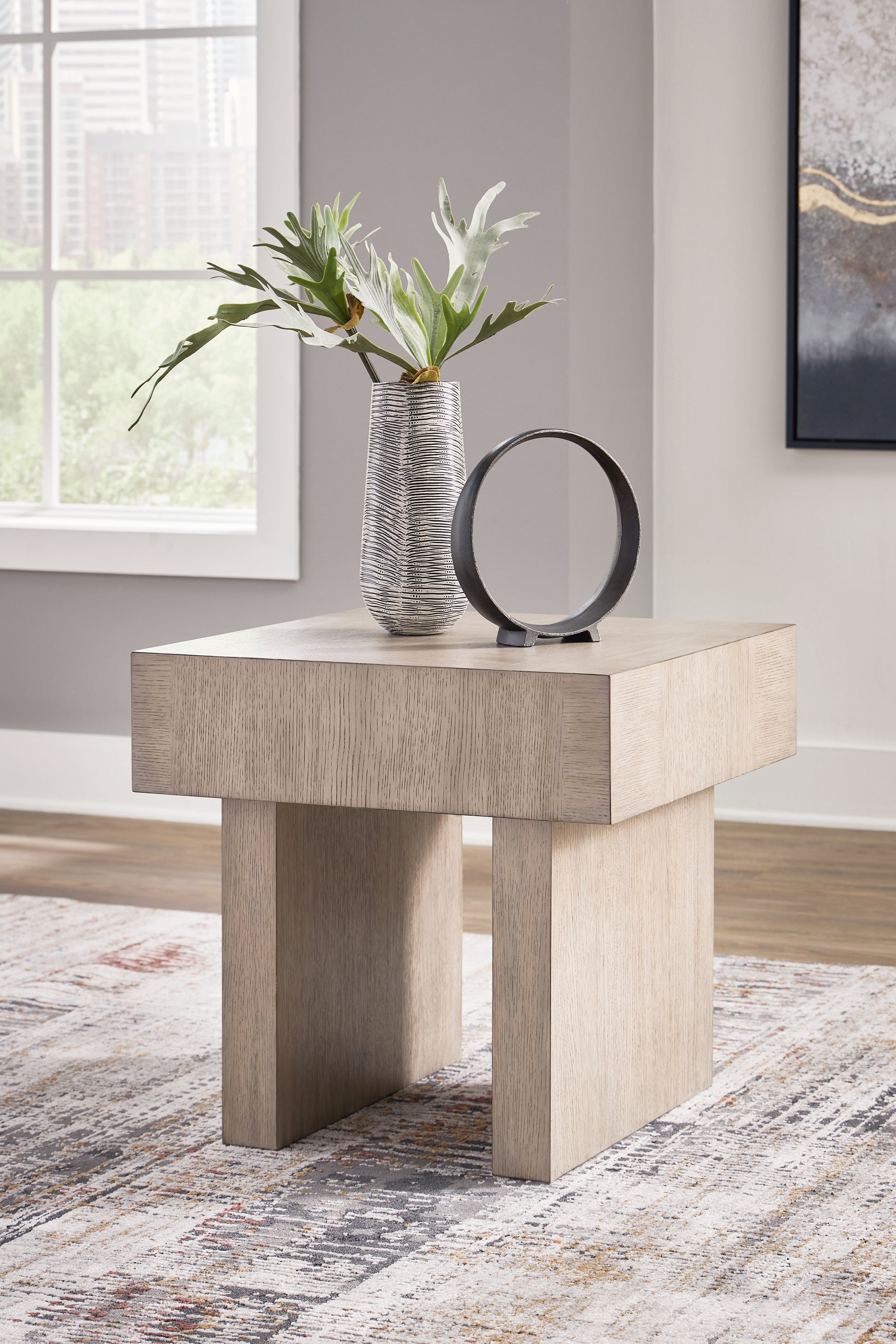 Cape Furniture Outlet - Ashley Furniture - Jorlaina End Table - Square End Table / Light Grayish Brown - T922-2