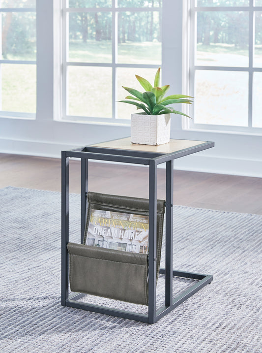 Cape Furniture Outlet - Ashley Furniture - Freslowe Chairside End Table - Chair Side End Table / Light Brown/Black - T931-107