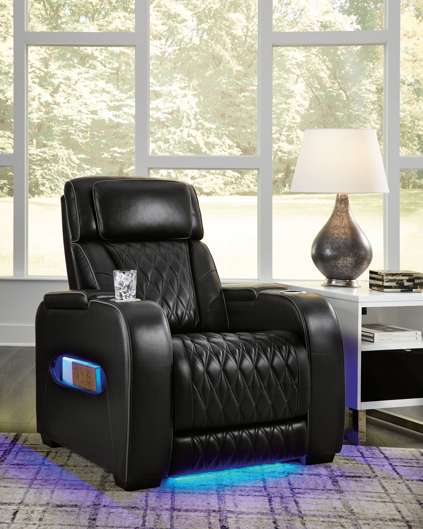 Cape Furniture Outlet - Ashley Furniture - Boyington Living Room - PWR Recliner/ADJ Headrest / Black - U2710613