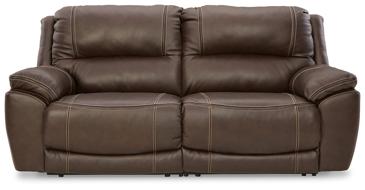 Cape Furniture Outlet - Ashley Furniture - Dunleith Sectional - 2-Piece Power Reclining Sectional Loveseat / Chocolate - U71604S3