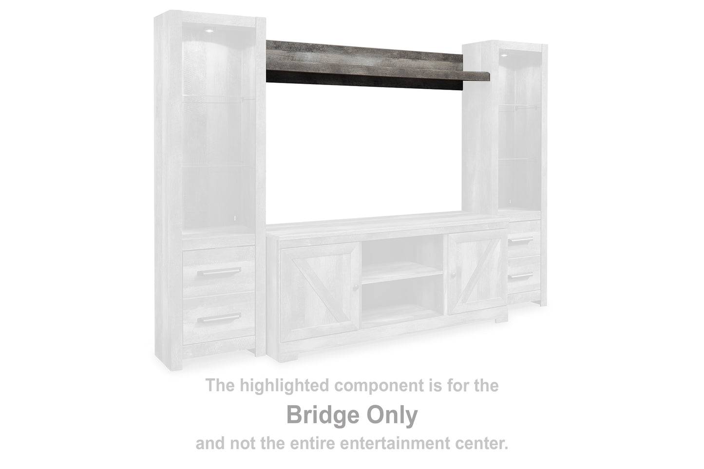 Cape Furniture Outlet - Ashley Furniture - Wynnlow Entertainment Center - Bridge / Gray - W440-27