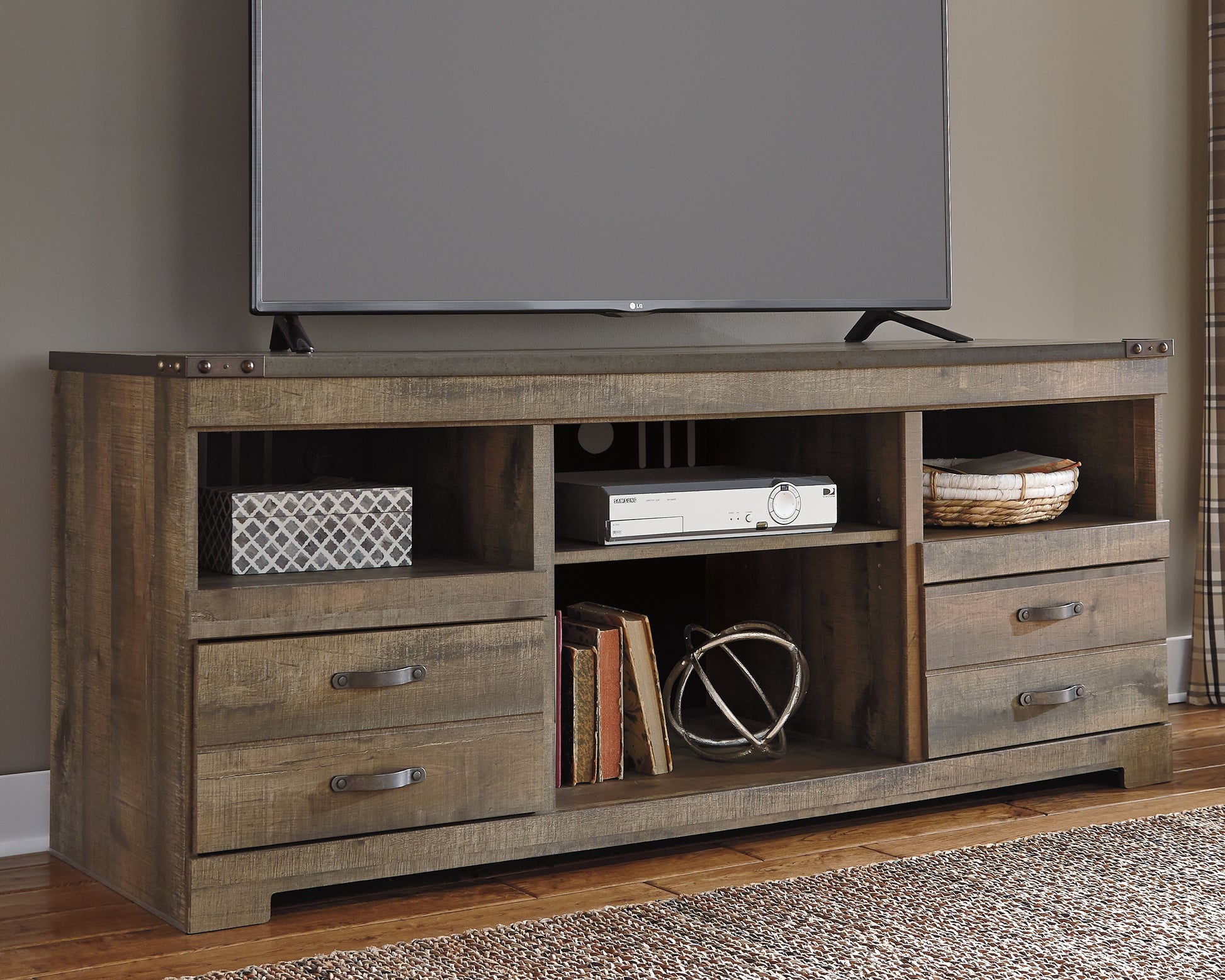 Cape Furniture Outlet - Ashley Furniture - Trinell TV Stand - 63" / Brown - W446-68