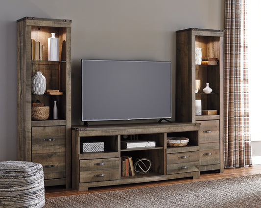 Cape Furniture Outlet - Ashley Furniture - Trinell 3-Piece Entertainment Center - 3-Piece Entertainment Center / Brown - W446W18