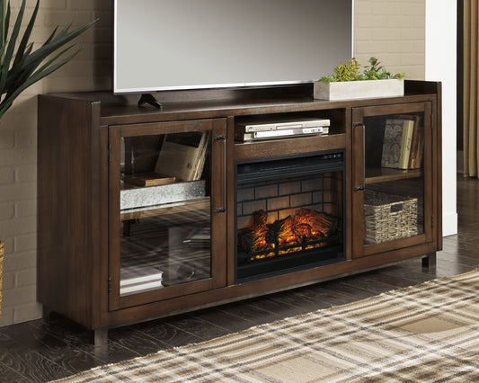 Cape Furniture Outlet - Ashley Furniture - Starmore 70" TV Stand with Electric Fireplace - 70" TV Stand with Electric Fireplace / Brown - W633W5