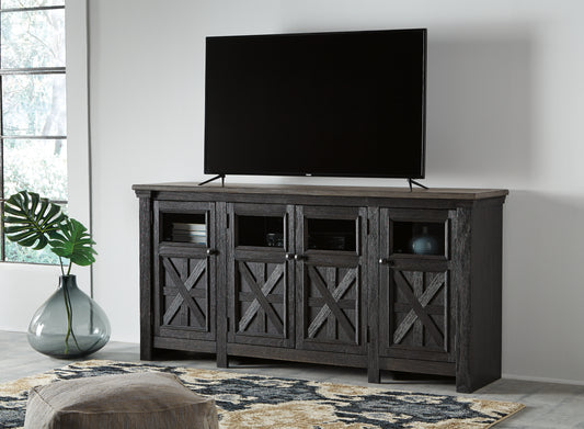 Cape Furniture Outlet - Ashley Furniture - Tyler Creek 74" TV Stand - 74" / Black/Gray - W736-68