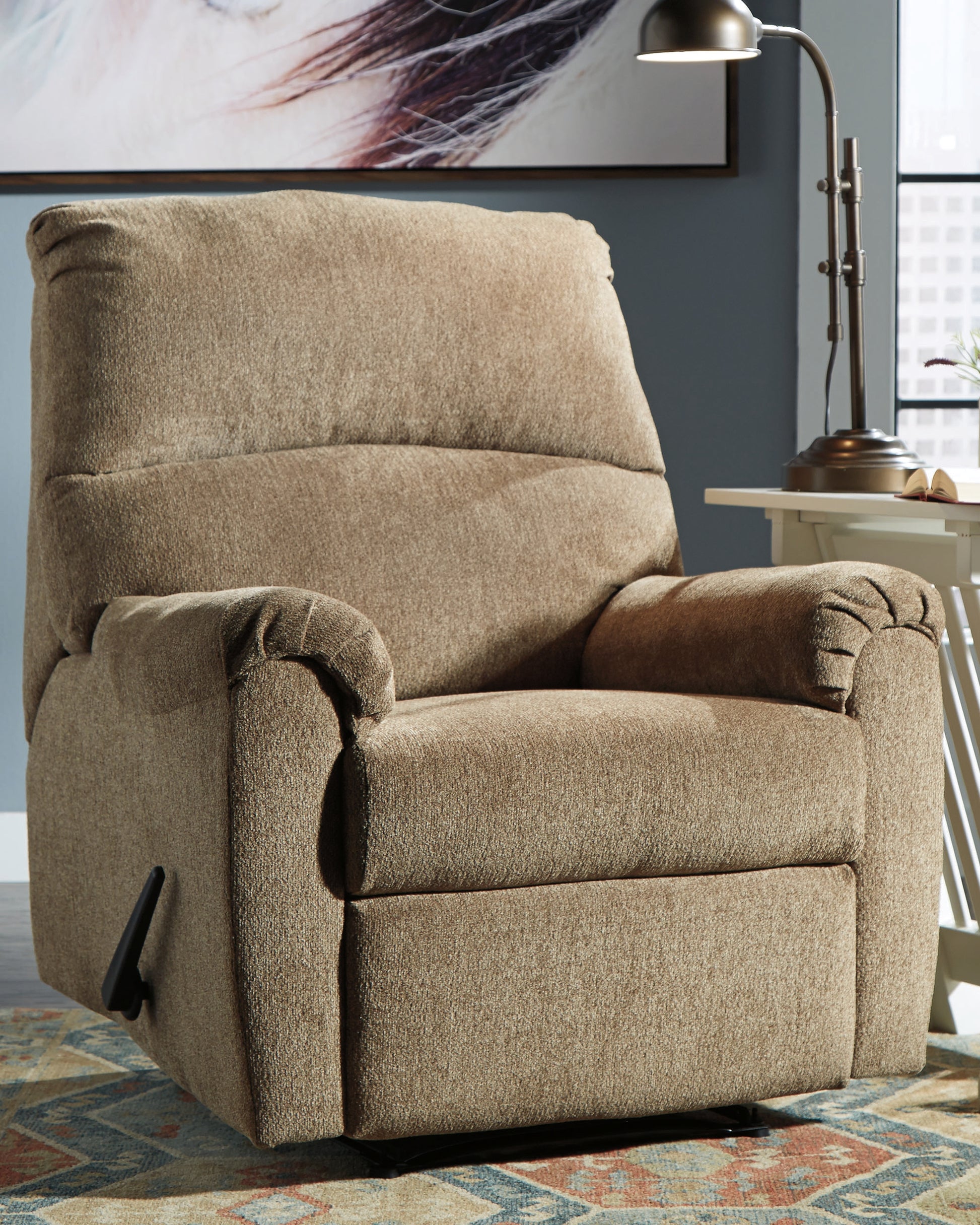 Cape Furniture Outlet - Ashley Furniture - Nerviano Living Room - Zero Wall Recliner / Mocha - 1080129