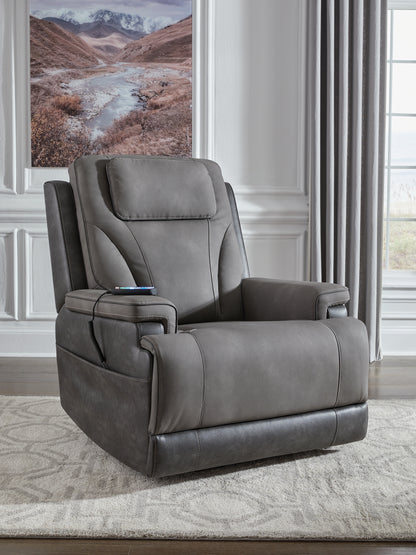 Cape Furniture Outlet - Ashley Furniture - 4Z-Peaceful Pause Living Room - Power Lift Recliner / Slate - PC1210412