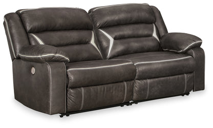 Cape Furniture Outlet - Ashley Furniture - Kincord Sectional - 2-Piece Power Reclining Sectional Loveseat / Midnight - 13104S7