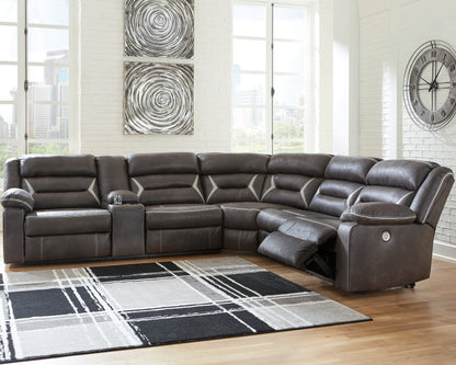Cape Furniture Outlet - Ashley Furniture - Kincord Sectional - 2-Piece Power Reclining Sectional Sofa / Midnight - 13104S2