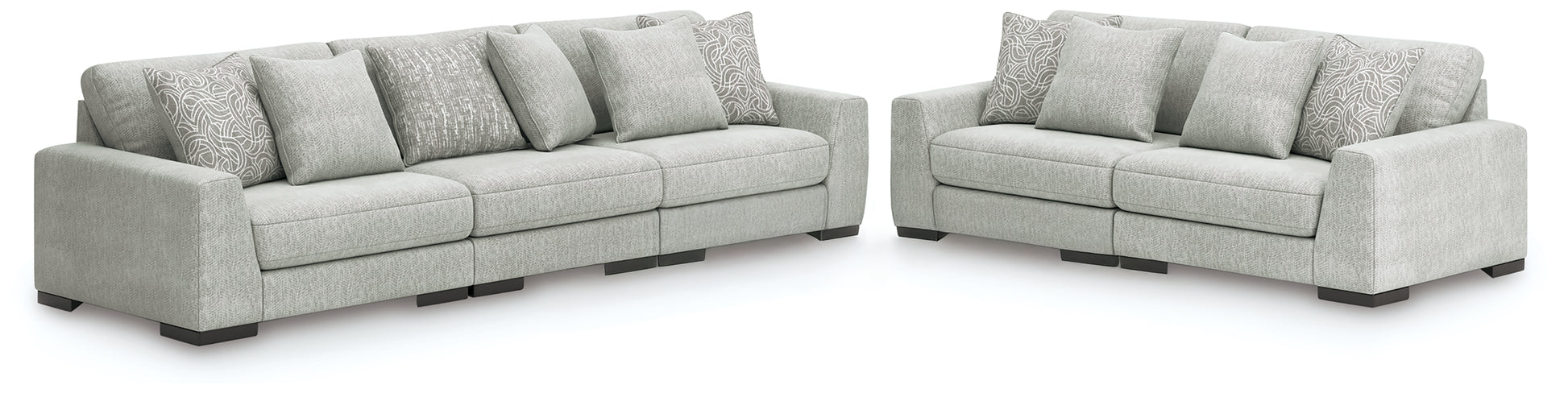 Cape Furniture Outlet - Ashley Furniture - Regent Park 3-Piece Sectional Sofa and 2-Piece Sectional Loveseat - 3-Piece Sectional Sofa and 2-Piece Sectional Loveseat / Pewter - 14404U4