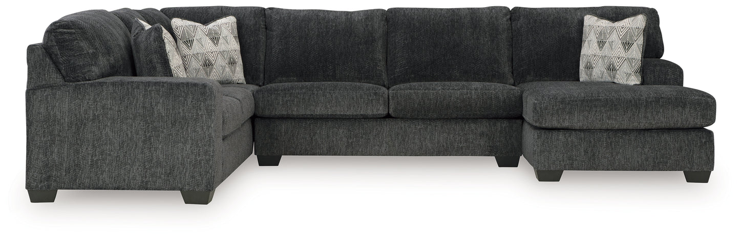 Cape Furniture Outlet - Ashley Furniture - Hollyview Sectional - LAF 3-Piece Sectional with Chaise / Shadow - 15205S1