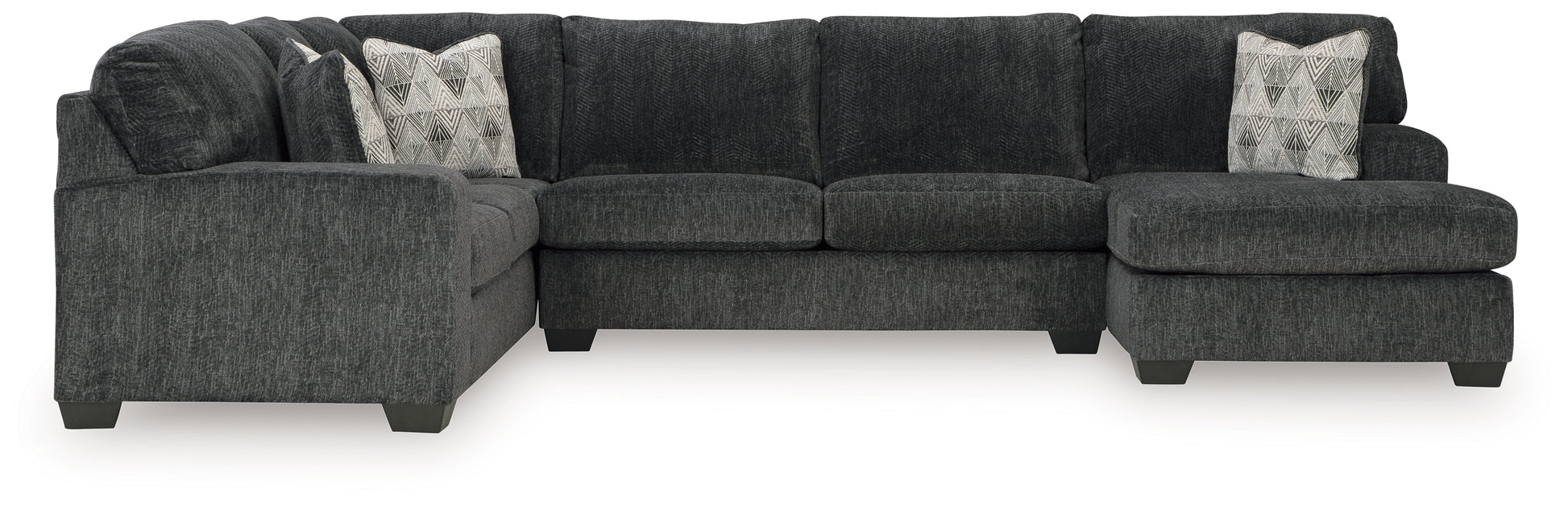 Cape Furniture Outlet - Ashley Furniture - Hollyview Sectional - LAF 3-Piece Sectional with Chaise / Shadow - 15205S1