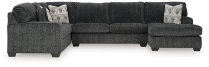 Cape Furniture Outlet - Ashley Furniture - Hollyview Sectional - LAF 3-Piece Sectional with Chaise / Shadow - 15205S1
