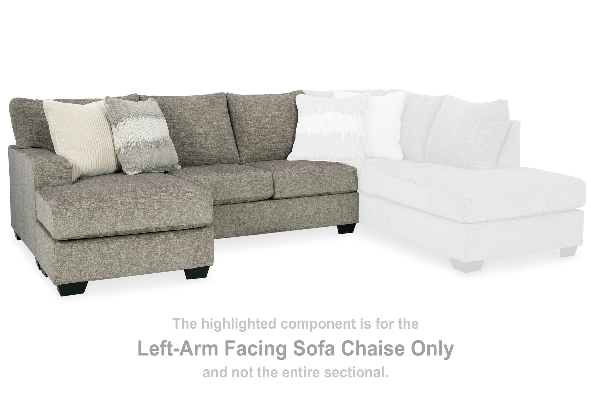 Cape Furniture Outlet - Ashley Furniture - Creswell Sectional - RAF 2-Piece Sectional with Chaise / Stone - 15305S2