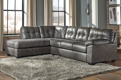 Cape Furniture Outlet - Ashley Furniture - Fallston Sectional - RAF 2-Piece Sectional with Chaise / Slate - 17221S1