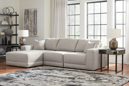 Cape Furniture Outlet - Ashley Furniture - Next-Gen Gaucho Sectional - RAF 3-Piece Sectional Sofa with Chaise / Gray - 18304S1