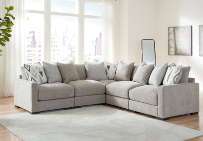 Cape Furniture Outlet - Ashley Furniture - Aslan Court Sectional - RAF 5-Piece Sectional / Pebble - 20305S6