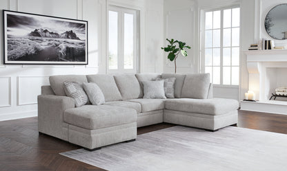 Cape Furniture Outlet - Ashley Furniture - Gabyleigh Sectional - LAF 2-Piece Sectional with Chaise / Nickel - 20904S1