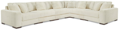 Cape Furniture Outlet - Ashley Furniture - Lindyn Sectional - RAF 6-Piece Sectional / Ivory - 21104S20