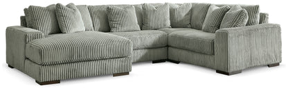 Cape Furniture Outlet - Ashley Furniture - Lindyn Sectional - RAF 4-Piece Sectional with Chaise / Fog - 21105S17