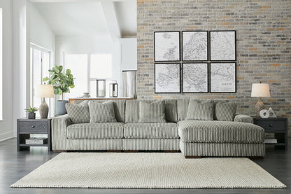 Cape Furniture Outlet - Ashley Furniture - Lindyn Sectional - RAF 3-Piece Sectional with Chaise / Fog - 21105S9