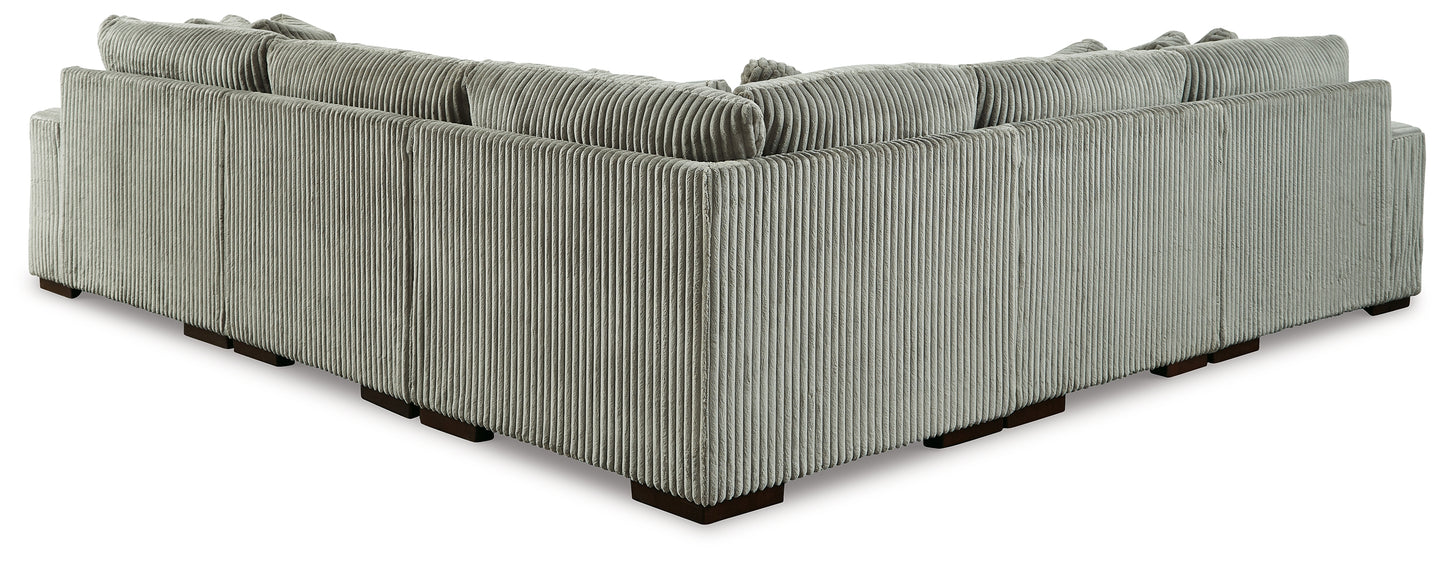 Cape Furniture Outlet - Ashley Furniture - Lindyn Sectional - RAF 5-Piece Sectional with Chaise / Fog - 21105S7