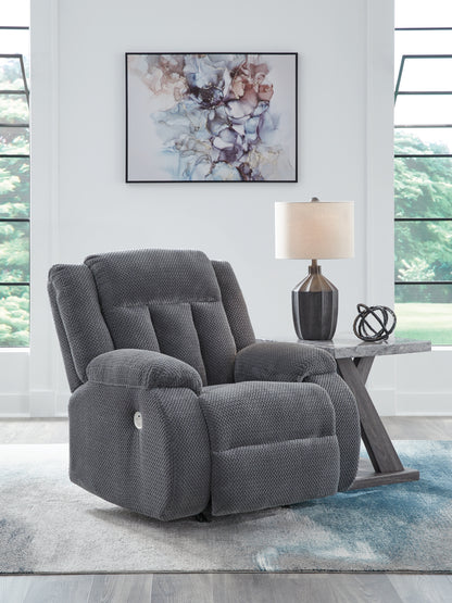 Cape Furniture Outlet - Ashley Furniture - Observation Living Room - Power Rocker Recliner / Steel - PC2140598