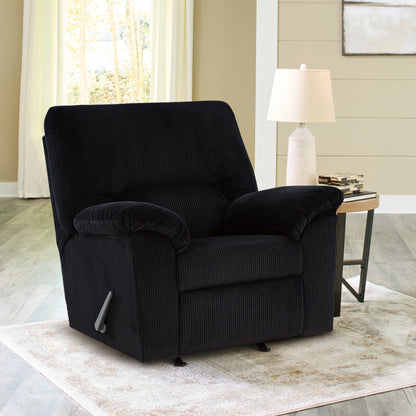 Cape Furniture Outlet - Ashley Furniture - SimpleJoy Living Room - Rocker Recliner / Onyx - 2420425