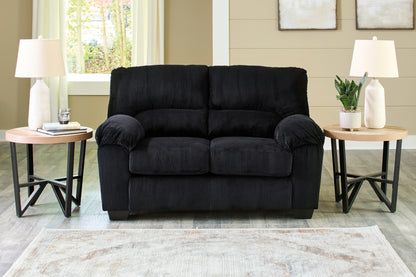 Cape Furniture Outlet - Ashley Furniture - SimpleJoy Living Room - Loveseat / Onyx - 2420435