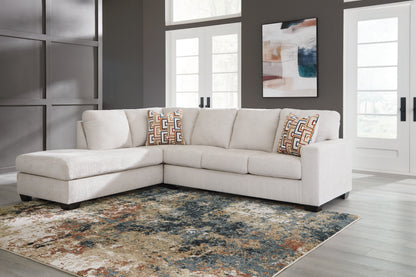 Cape Furniture Outlet - Ashley Furniture - Aviemore Sectional - RAF 2-Piece Sectional with Chaise / Stone - 24305S1