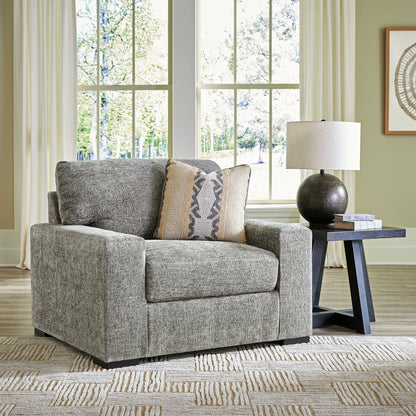 Cape Furniture Outlet - Ashley Furniture - Dunmor Living Room - Chair and a Half / Graphite - 2490423