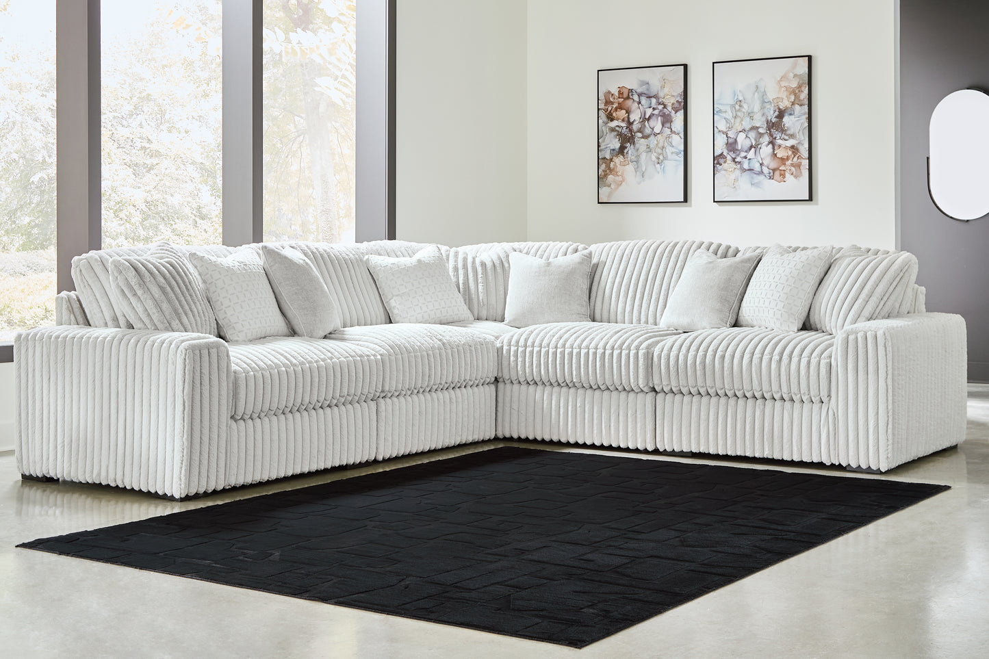 Cape Furniture Outlet - Ashley Furniture - Stupendous Sectional - RAF 5-Piece Sectional / Alloy - 25903S24