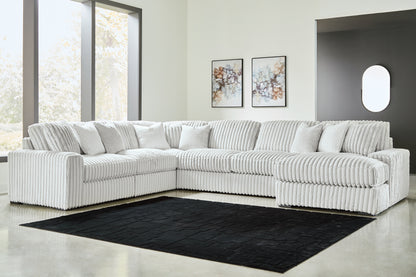 Cape Furniture Outlet - Ashley Furniture - Stupendous Sectional - RAF 6-Piece Sectional with Chaise / Alloy - 25903S22