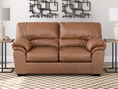 Cape Furniture Outlet - Ashley Furniture - WillowBend Living Room - Loveseat / Caramel - PC2770435
